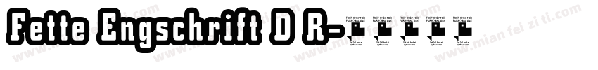 Fette Engschrift D R字体转换